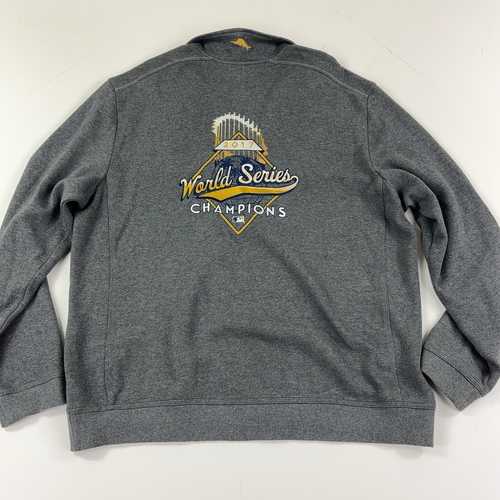 Houston Astros Sweatshirt Mens XL Gray MLB Baseball Tommy Bahama 2017 WS Champs